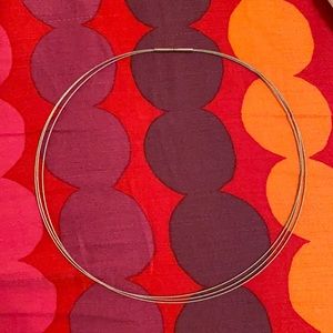 Sterling Silver & Delicate Spun Steel Necklace